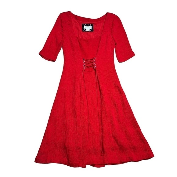 Anthropologie Maeve Red Juliet Corset Mini Dress US 4 - Picture 2 of 10